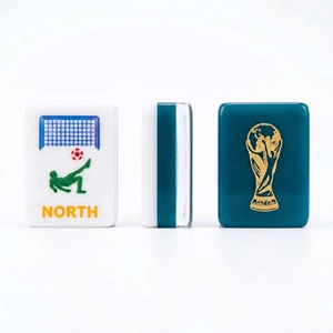 Mahjong Americano Stile Masters Tournament Soccer, 160 Tessere, 3 Strati, Tessere Verdi di Lusso, Adatto per Professionisti - Product Image 3