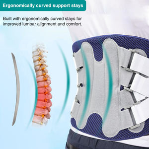 Supporto per cintura lombare medicale per sport regolabile 8 soggiorni in vita compressione 3D a maglia per supporto per la schiena per alleviare il dolore alla schiena - Product Image 3