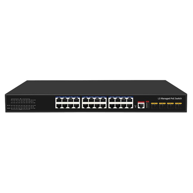 28 Port 10G Uplink 24 Port Gigabit L3 Managed Ethernet POE Switch