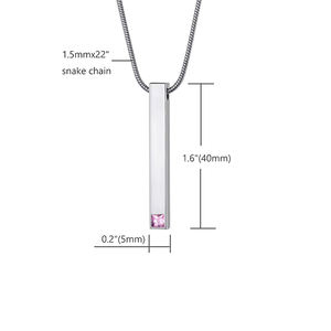 Bijoux de crémation cristal bijoux commémoratifs argent Cube souvenir urne collier femme grand-mère argent anniversaire pierre - Product Image 2