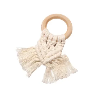 Anneaux de serviette en corde de coton de style bohème, anneaux de serviette inspirés par attrape-rêves créatifs