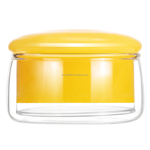 Pot à beurre <span class=keywords><strong>en</strong></span> <span class=keywords><strong>verre</strong></span> personnalisé, forme <span class=keywords><strong>cloche</strong></span>, avec couvercle - Product Image 1