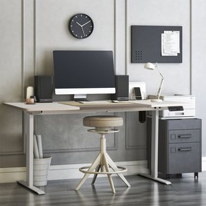 Chất lượng cao Ergonomic Hiện Đại Văn phòng máy tính bảng ngồi đứng bàn duy nhất động cơ thường vụ bàn điện chiều cao bàn có thể điều chỉnh - Product Image 3