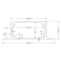 Caja de Aluminio para Montaje en Pared 71*25, Aleación de Aluminio Al 6063, Extrusión, Anodizado Negro, IP65, Certificación ROHS, Caja Electrónica para Exteriores