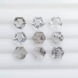 <span class=keywords><strong>Diamant</strong></span> Hekimer naturel, taille ovale 7x7mm, <span class=keywords><strong>pierre</strong></span> <span class=keywords><strong>précieuse</strong></span> noire avec jeu de couleurs pour la création de bijoux - Product Image 2