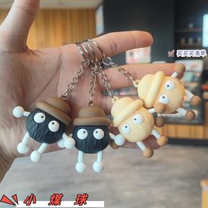 Portachiavi a Forma di Pallina di Carbone Cartoon per Accessori Scarpe, Staccabile per Fori e Lacci - Product Image 4