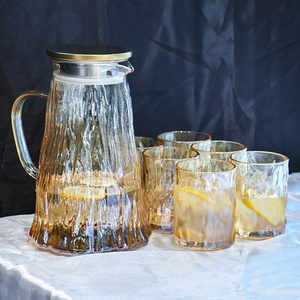 Luxury High Level One Kettle With 6 Cups Living Room Juice Glass Jug Glass Water Pitcher <strong>Teapot</strong> Kettles <strong>Set</strong> - Product Image 5