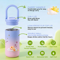 Mug à café personnalisé de 400 ml en acier inoxydable, tasse à café isolée, couvercle anti-fuite, bouteille d'eau