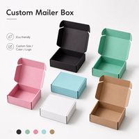 Cajas de cartón corrugado impresas personalizadas con MOQ bajo, cajas de envío plegables ecológicas para embalaje aséptico de boutiques de venta en línea.