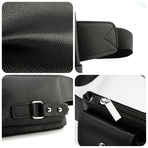 Sacs à <span class=keywords><strong>bandoulière</strong></span> en cuir PU de luxe tendance de haute qualité, sacs de taille tactiques vintage pour hommes, sacs de poitrine personnalisés à la mode, imperméables - Product Image 2