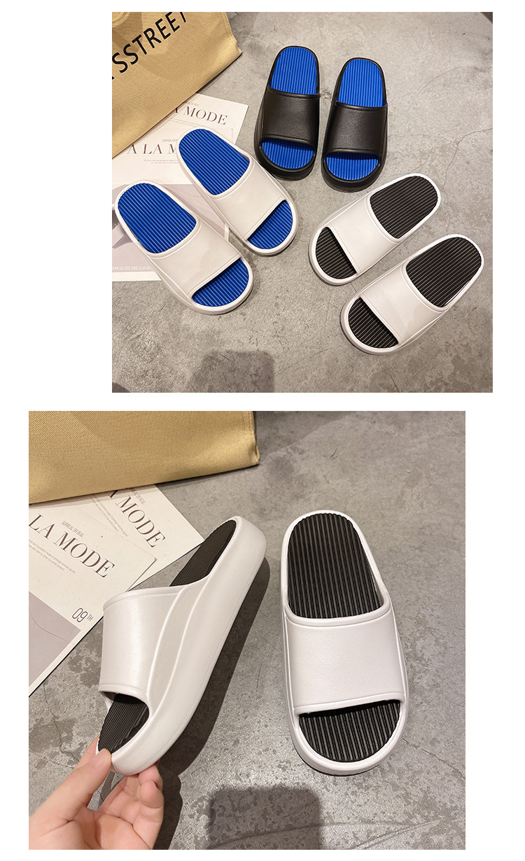 Women Mens Slides Slippers Summer Outdoor Platform Slippers Indoor Bath Flat Shoes