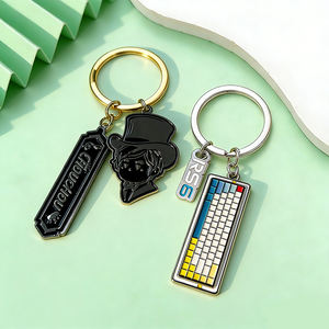 Porte-clés en métal personnalisé, logo gravé, alliage de zinc élégant, cadeau souvenir, gravure au laser de haute qualité - Product Image 1