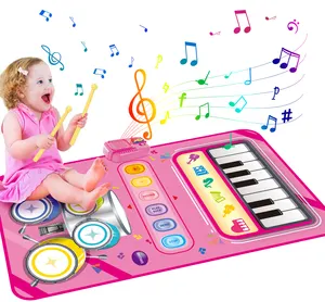 Huiye nuovo tappetino da gioco musicale per bambini divertenti giocattoli Montessorri tappetino tastiera per pianoforte musica per bambini giocattoli elettronici per bambini