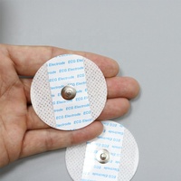 Électrode ECG ronde de 50 mm en non-tissé blanc, adhésive fine, fonction de surveillance, accessoire d'électrode ECG