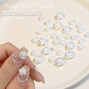 <span class=keywords><strong>Pas</strong></span> <span class=keywords><strong>Cher</strong></span> Vente en Gros Accessoires pour Ongles Diamant Ornements Camélia Nail Art Blanc Aurora Fleur Arc En Trois Dimensions <span class=keywords><strong>Strass</strong></span> - Product Image 4
