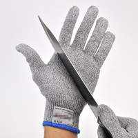 Gants de travail anti-coupure HPPE tricotés, niveau de protection 5, haute performance, pour le travail du bois, la cuisine et l'abattage