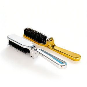 Cepillo <span class=keywords><strong>de</strong></span> Pelo Plegable con Cerdas <span class=keywords><strong>de</strong></span> Masaje, Electrochapado en Oro, Plata y Púrpura, Personalizable, <span class=keywords><strong>para</strong></span> Mujer, Aceptamos OEM/ODM - Product Image 1