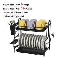 Égouttoir à vaisselle en acier inoxydable SY Home pour le séchage et le rangement des bols, tasses et cuillères avec organisation des couverts
