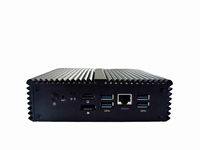Mini PC Industrial sin Ventilador con Intel Celeron 4305U, 6 Puertos LAN 2.5G, Router Firewall, RS232 COM, Compatible con Linux/Windows