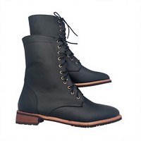 Bottes de motard en cuir véritable de style euro-américain, neuves, directement de l'usine (tailles unisexes grandes tailles disponibles), livraison rapide
