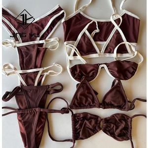 Fabricante de Bikinis, Traje de Baño de Moda para Mujer, Bikini de Doble Capa Estampado, Conjunto de Traje de Baño de Nailon Reciclado Personalizado - Product Image 3