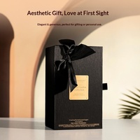 Coffret Cadeau d'Aromathérapie Noir avec Diffuseur à Bâtonnets Sans Flamme pour Hôtels et Usage Domestique, Parfum aux Huiles Essentielles