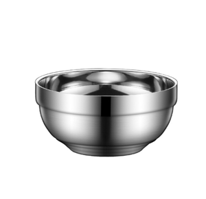 Bol à double paroi en acier inoxydable SUS 304 pour soupe, riz, salade, plateau alimentaire - Product Image 1