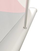 Banderole de support en forme de goutte d'eau, réticule de chaine pendante, résistant à l'eau et à la chaleur, présentoir publicitaire en argent