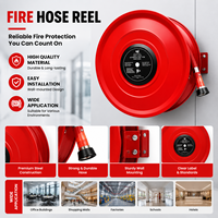Enrouleur de tuyau d'incendie de 30 m, 3/4 pouce, 1 pouce, mural, en acier au carbone, revêtement en poudre, équipement de lutte contre l'incendie, personnalisable