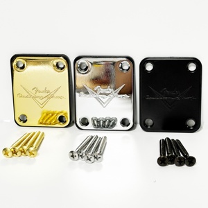 Placa de Refuerzo para Guitarra Eléctrica HIVE de 3 Colores y 4 Orificios en Forma de F/V, para Conexión de Mástil y Cuerpo, Puente Metálico con Tornillos - Product Image 1