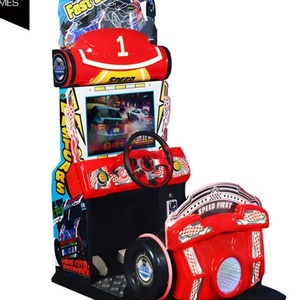 Indoor Coin-Operated Speed Racing Car Children's Thrilling Brake & Throttle Control Fun City <b>Amusement</b> Racing Game <b>Machine</b> - Product Image 2