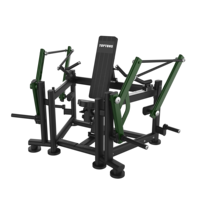 Máquina de Ejercicios de Fuerza para Gimnasio Comercial TOPTONS Super September, Máquina de Remo Sentado con Carga de Placas para Entrenamiento de Espalda
