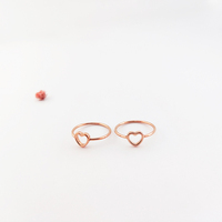 INS acier inoxydable plaqué or 18 carats cercle irrégulier doigt Couple anneau personnalisé épais courbe anneaux pour toujours amour