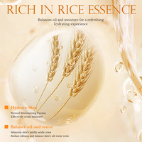Ensemble de soins de la peau à base de riz en quatre pièces, extrait de ferment de riz, collagène soluble HA, soin hydratant rafraîchissant pour une peau éclatante