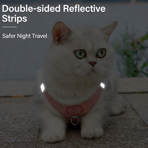 Colete para Animais de Estimação em Cashmere Quente de Inverno - Colete Refletivo Dupla Face para Gatos com Guia - Product Image 3