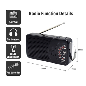 Nouveauté, vente chaude, radio de poche miniature portable FM AM, son complet, récepteur à deux bandes, antenne rotative à <span class=keywords><strong>180</strong></span> degrés, écouteurs - Product Image 2