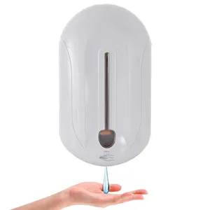 Dispensador de sabão elétrico automático, dispensador desinfetante de mão com grande capacidade 1100ml, branco, sem toque
