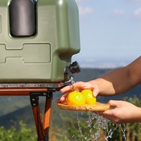 Contenedor de Almacenamiento de Agua de PE de Grado Alimenticio Libre de BPA, Bidón de Agua Portátil para Acampar al Aire Libre con Grifo, Jarra de Agua de Gran Capacidad de 3 a 25L