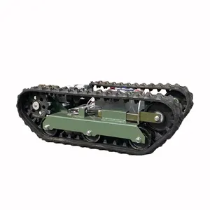 Electric tracked chassis crawler undercarriage remote control tank chassis metal track tank with controller