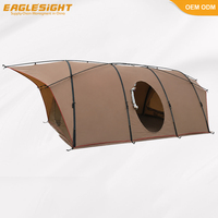 Tente de camping extra large pour 6 à 8 personnes, 210T, 75D polyester, PU3000MM, imperméable, tente de glamping pour fête de famille, glamping en plein air
