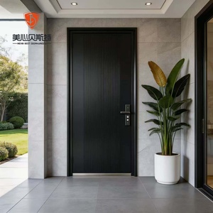 Portes d'entrée de villa en <span class=keywords><strong>bois</strong></span> massif de style moderne Mexin, conçues en usine, portes de sécurité imperméables - Product Image 1