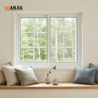 Ventanas Interiores Panorámicas de Vidrio Templado con Diseño de Rejilla, Ventanas Corredizas de UPVC Insonorizadas para Sala de Estar