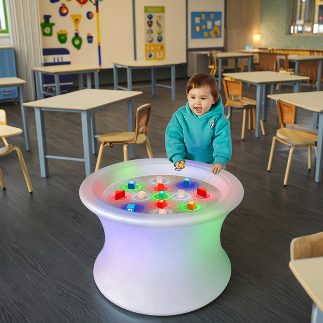 Interactive Kids Sand Table with LED Light up - Waterproof Touch Sensitive Activity Center Table for Kids