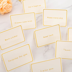 การ์ดอวยพรปั๊มลายทองสำหรับธุรกิจ ร้านดอกไม้และร้านเบเกอรี่ ของขวัญวันคริสต์มาสและวันวาเลนไทน์ ขายส่งการ์ดวันเกิด - Product Image 4