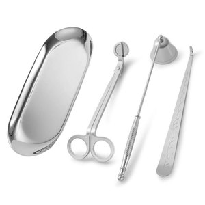 Extincteur Dipper Plateau Ensemble Bougie Soins <span class=keywords><strong>Cuivre</strong></span> Acier Mèche Bougeoirs Accessoires Outils Kit - Product Image 2