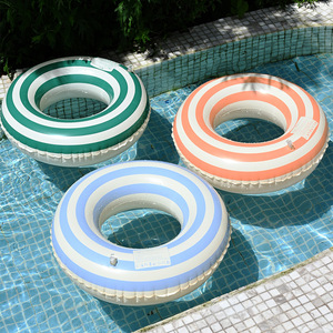 TANYOZHE Inflatable Swimming <b>Ring</b> Striped Design Thickened Anti-Rollover For Child And Adult Pool Float Water Sports - Product Image 1