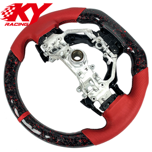 Customized red thin sheet forged carbon fiber red leather sports <b>steering</b> <b>wheel</b> <b>for</b> Lexus IS IS250 IS350 ISF RC350 RCF GS NX ES - Product Image 3