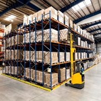 Push-Back-Palettenregal + Gabelstapler-Betriebenes Push-Back-Regal für 3PL-Logistik Lager Chargenbestandsaufbewahrung