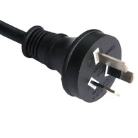 Cordon d'alimentation pour appareils électroménagers SAA Standard C7 IEC 1,2 m, prise Nema 15A, PVC 220v, connecteur en forme de 8, 3 broches, IP20, 2 prises