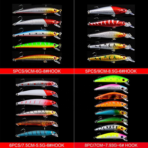 56pcs Artificial <b>Fishing</b> Lures Minnow Hard Bass Bait <b>Floating</b> Carp Lure Kits Fish Bait Set - Product Image 1
